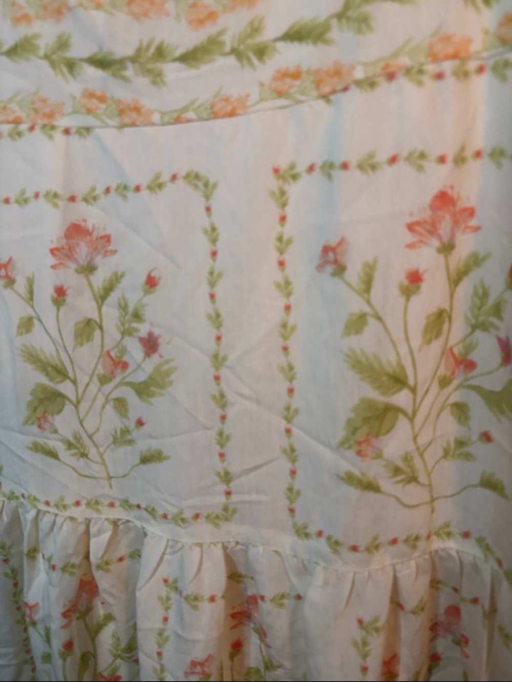 Blu Pepper Floral Square Panel Maxi Dress in Cream and Green Size Large - Picture 2 of 7